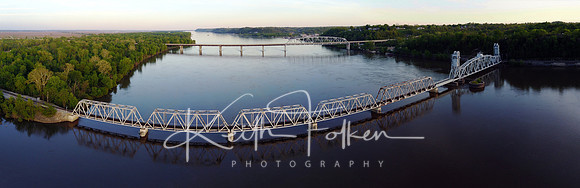 Illinois River Train Bridge at Hannibal MO