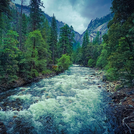 Yosemite Raging Merced River in Spring