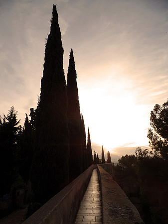Malaga Spain, Walking on the Castle Walls