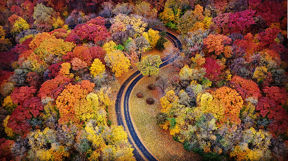 Peoria Illinois River Valley Fall Colors
