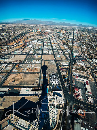 Street View from the top of the Stratosphere - silhouette