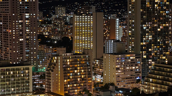Oahu Night Cityscape