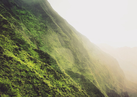 Oahu, Hawaii Mountains, Aerial Photography