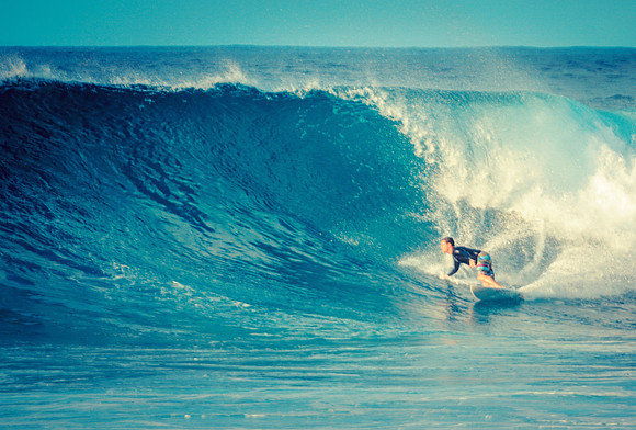 Pipeline Surfing North Shore Hawaii.