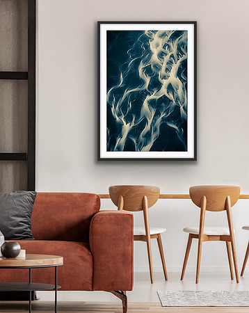 Example Framed Print of Iceland Glacier Rivers