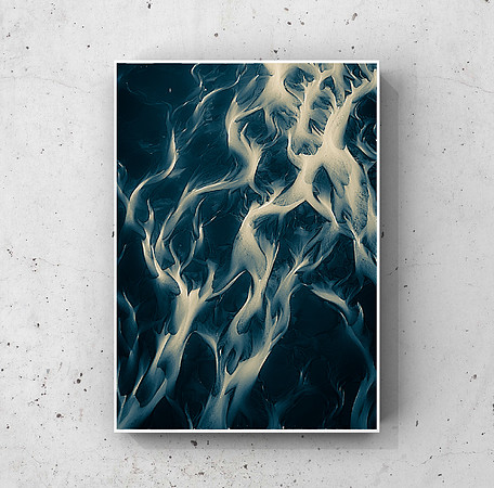 Example Framed Print of Iceland Glacier Rivers
