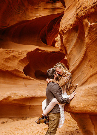 Arizona Slot Canyon Elopement Wedding