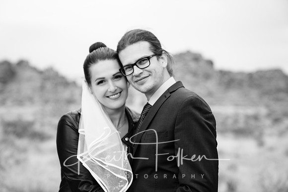 Eliska and Adam Desert Portrait 10 B&W