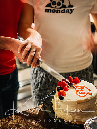 Cutting the cake together